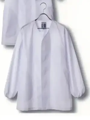 男子衿なし調理服 長袖